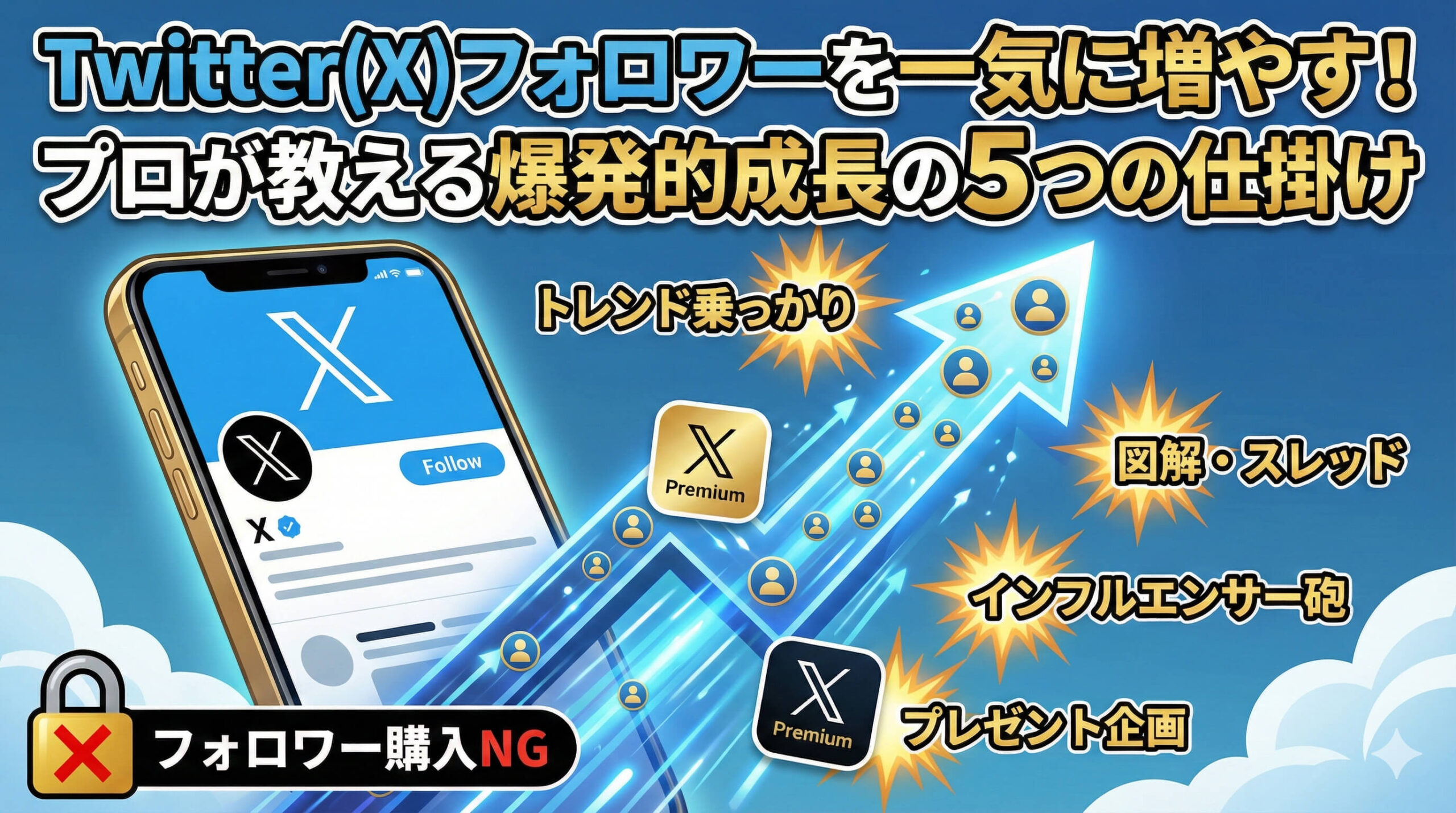 Twitterフォロワーを一気に増やす5つの極意!0から万垢を目指す最短ルート